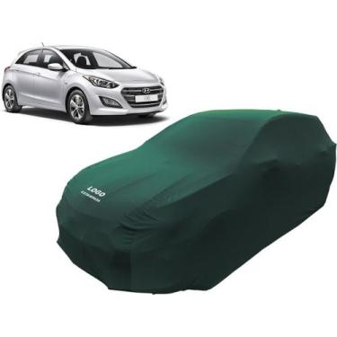 Imagem de Capa De Tecido Com Logo Hyundai I30 Melhor Durabilidade - Mz, Verde