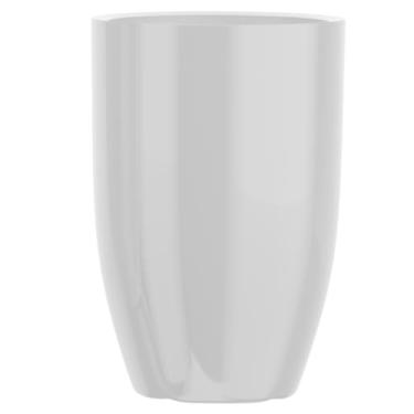 Imagem de Vaso De Planta Fibra De Vidro 75cm Grande Boca Larga Decorativo (Cinza Claro)