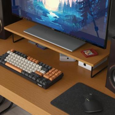 Imagem de Suporte Auxiliar Para Monitor Pés em Aço Criare Canela - Art Panta