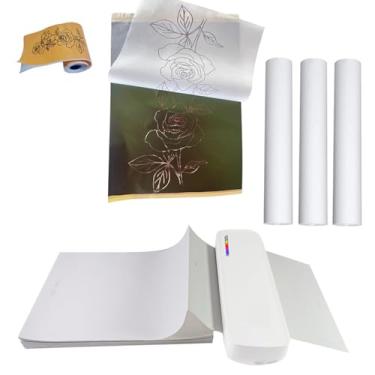 Imagem de Impressora Térmica A4, Máquina de Impressão BT USB 203dpi Com Rolo de 5,2 M, Adequada para Negócios, Escola, Escritório, Rolo de Papel de 210 Mm