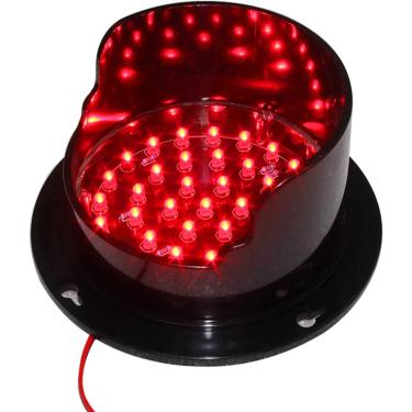 Imagem de Semáforo LED monocromático de 200 mm (8 polegadas), semáforo vermelho/amarelo/verde, caixa de PC à prova d'água IP65, semáforo LED industrial, indicador de compartimento de doca, uma cor