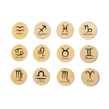 Imagem de Colar com Plaquinha dos Signos Semijoia Delicado (Virgem, Dourado)