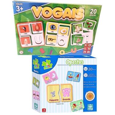Imagem de Kit Jogo Dos Opostos Educativo 4 Anos Interativo Raciocinio Logico E J