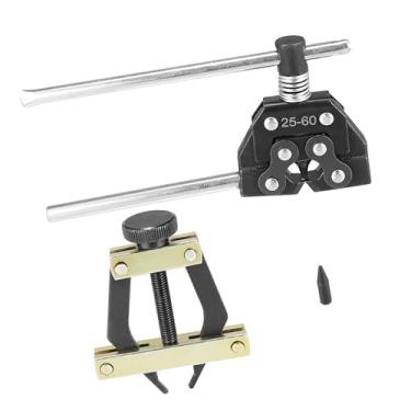 Imagem de REPAIROCK Kit de ferramentas de corrente de rolos, 25 a 60 cm, disjuntor, ferramenta de corte, extrator de corrente de rolo, suporte de conexão para bicicleta, kart e quadriciclo, aço carbono, preto,