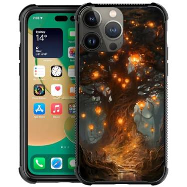 Imagem de CARLOCA Capa compatível com iPhone 13 Pro, design de padrão de luz de árvore grande para meninas e meninos, à prova de choque, capa antiarranhões para iPhone 13 Pro