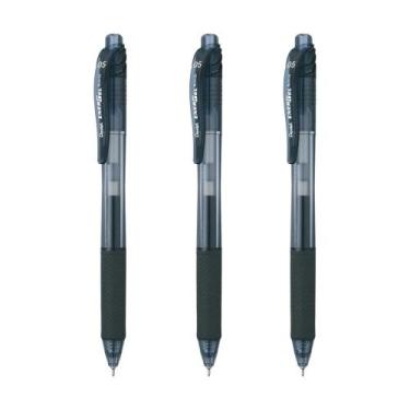 Imagem de kit 03 Canetas EnerGel-X Retrátil 0.5mm Preta - Pentel