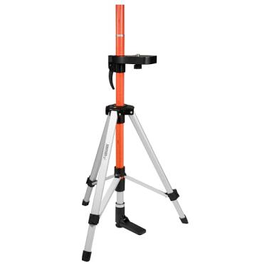 Imagem de Johnson Level & Tool 40-6302 Poste de laser ajustável de 28 cm para serviço pesado com tripé de alumínio, roscas de 1/10.2 cm-20 e 5/20.3 cm-11, acessório a laser para estabilidade e precisão