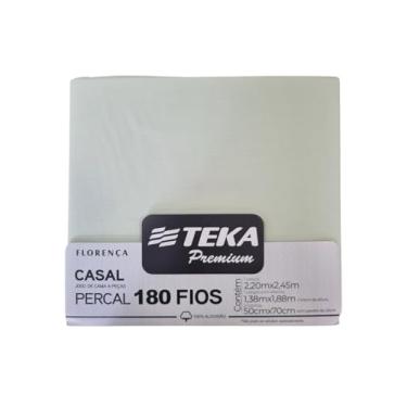 Imagem de Jogo de Cama 4 Pçs Teka Premium 100% Algodão Percal (VERDE, CASAL - 180 FIOS)