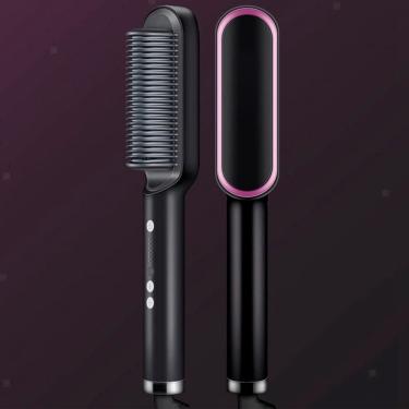 Imagem de Escova 3 Em 1 Chapinha Pente Modela Cabelo 110/220V Bivolt