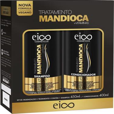 Imagem de Kit Shampoo e Condicionador Eico Tratamento Mandioca 450ml