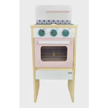 Imagem de Fogão de madeira Newart cor Rosa