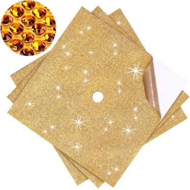 Imagem de MotiMind 3 peças de adesivos de decoração de boné de formatura faça você mesmo com strass brilhante, papel de construção de cristal para capinhas de graduação, sessões de fotos, álbuns de recortes