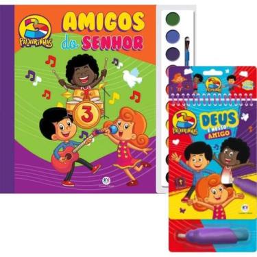 Imagem de Livro 3 palavrinhas - Amigos do Senhor Livro com Aquarela + 3 Palavrin