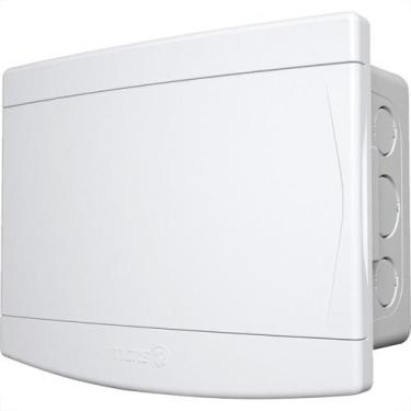 Imagem de Centrinho Tigre Pvc Embutir Para 8 Disjuntores Din Com Barramento Bran