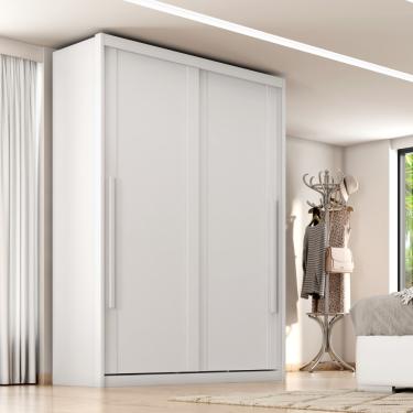 Imagem de Guarda Roupa Solteiro 2 Portas de Correr em MDF Splendido Zanzini - Branco Absoluto