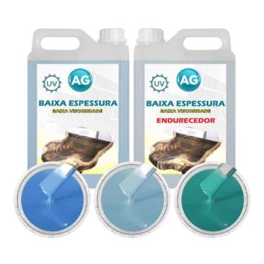 Imagem de Resina Baixa Espessura 5KG + 3 Cores Sólidas - Resinas ag