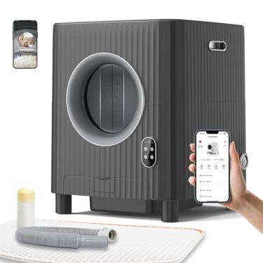 Imagem de [Atualizado] Caixa de areia Charmkit autolimpante para gatos, porta automática para caixa de areia para gatos, caixa de areia automática de grande capacidade com controle de aplicativo, monitor de