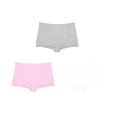 Imagem de Calcinhas Esportivas Femininas de Algodão - Sem Costura - Pacote com 3