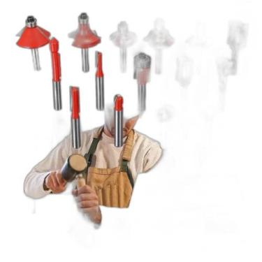 Imagem de Jogo De Fresas Tupia 15 Peças 8Mm Com Maleta - Nakasaki