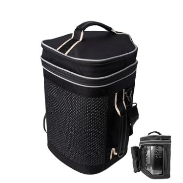 Imagem de Estojo de transporte de viagem compatível com alto-falante Bluetooth portátil Bose S1 Pro/S1 Pro+, bolsa para alto-falante Bluetooth com alças de ombro e bolsos de acessórios para microfone