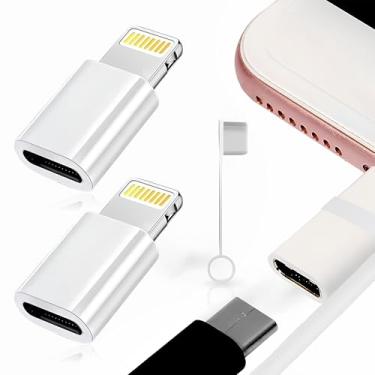 Imagem de Puur House Adaptador USB C para Lightning, pacote com 2, carregamento rápido PD de 27W para iPhone 14/13/12/11, para iPad Pro/Air/Mini, para AirPods, suporta sincronização de dados, não é para fone de