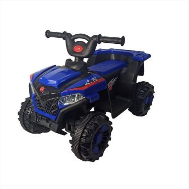 Imagem de Carrinho Elétrico Infantil Quadriciclo Azul Passeio Bateria