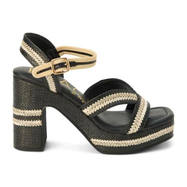 Imagem de BEACH by Matisse Sandália feminina casual Adelaide plataforma com tira no tornozelo e salto alto casual de 7,6 cm e acima - preta, Preto, 35