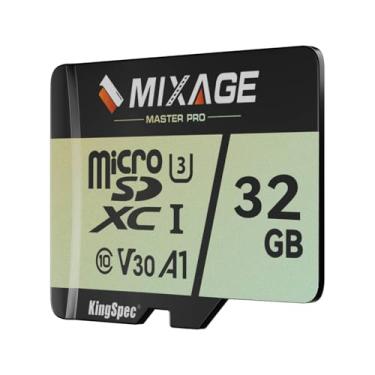 Imagem de MIXAGE Cartão MicroSDXC de 32 GB UHS-I U3/V30/A1/C10-175MB/s Leitura de 110 MB/s Gravação, Gravação de Vídeo UHD 4K - Cartão de Memória SD Flash 3D NAND para Smartphones, Consoles de Jogos, Dash
