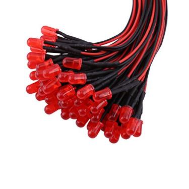 Imagem de 50pcs pré -conectados DC12V Diodos LED Difusos Multi Cores Leves 3/5/10mm para Hobby Carco de Carro Brinquedos (Vermelho (#1))