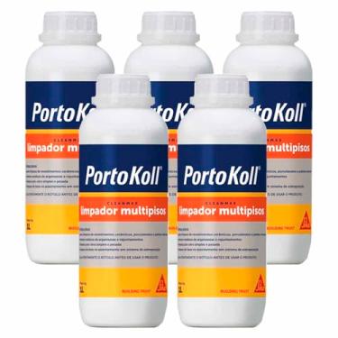 Imagem de Kit 5 Portokoll Cleanmax Limpador Multipisos 1Lt Limpeza