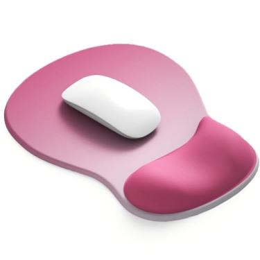 Imagem de Tapete de mouse ErgoComfort Gel para descanso de pulso - Mouse pad ergonômico para escritório com suporte de pulso - antiderrapante, design de acessórios de mesa para decoração de casa e jogos