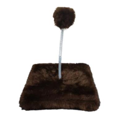 Imagem de Gato brinquedo de gato mola estimulante gato feliz arranhador gatos pelucia Brinquedo de Mola com bolinha(Marrom,ML)