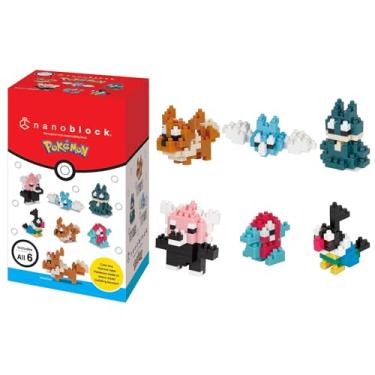 Imagem de nanoblock - Pokémon – Pokémon Tipo Normal Conjunto 1 (Caixa com 6), Conjunto Completo Série Mininano Nanoblock