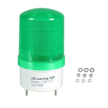 Imagem de LUBAN Luzes De Advertência Estroboscópicas Rotativas Led Industriais, Sinalização Elétricas Giratórias Para Emergência, 110 V Ca, Verde, Sem Campainha
