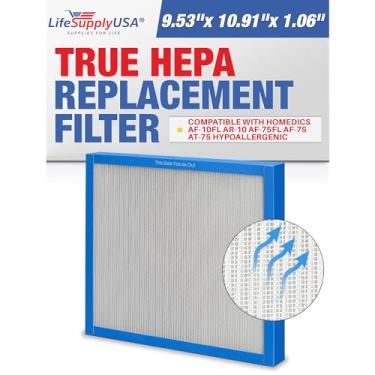 Imagem de Filtro HEPA verdadeiro de substituição compatível com purificadores de ar hipoalergênicos Homedics AF-10FL AR-10 AF-75FL AF-75 AT-75