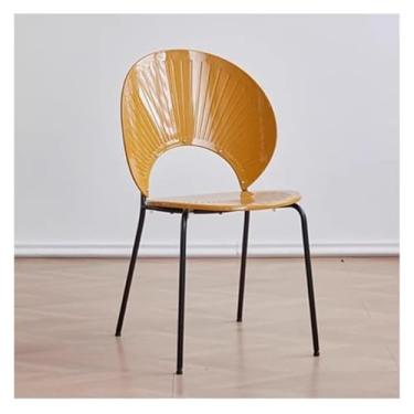 Imagem de JINMLBO Cadeira de mesa, cadeira giratória de acrílico transparente com almofada com rodas, cadeiras giratórias ajustáveis para quarto, sala de estar, penteadeira (laranja)