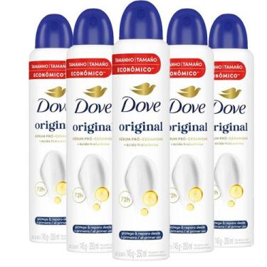 Imagem de Kit Desodorante Aerosol Dove Original 250ml - 5 unidades