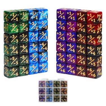 Imagem de FIGURESLAB 48PCS 12mm Life Counters MTG Dice Set with Box, Small MTG Tokens 6 Sided Plus 1 Mini Dice Set for CCG Creature Stats TCG Magic Card Game Accessories