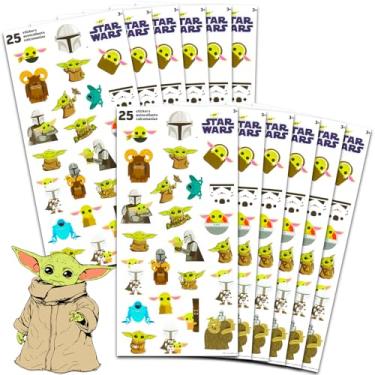 Imagem de STAR WARS Pacote De Lembrancinhas Festa Baby Yoda Para Meninos E Meninas ~ Com 12 Folhas Adesivos, Sacolas Aniversário Crianças, Suprimentos