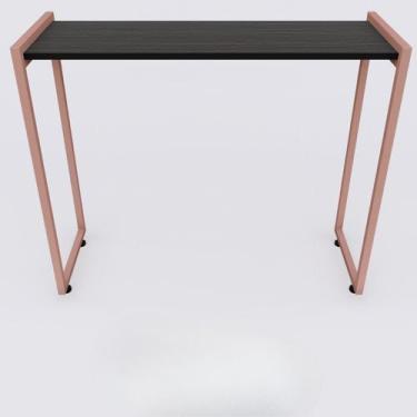 Imagem de Aparador Bella Pés Rosé Gold 90X30X90 - RDS Metalúrgica, Preto