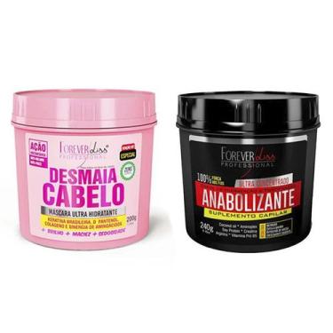 Imagem de Masc. Desmaia Cabelo 200g e Anabolizante 240g Forever Liss - Forever L