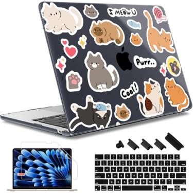 Imagem de May Chen Capa para MacBook Air de 13,6 polegadas versão 2025/2024/2023/2022 (modelo A2681 A3113 A3240, chip M2 M3 M4) – Capa rígida para laptop com capa de teclado e protetor de tela, impressão de