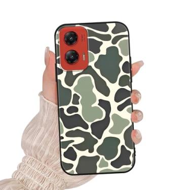 Imagem de Zrutru Capa de telefone camuflada leopardo para Motorola Moto G Stylus 5G 2024 17.0 cm, capa protetora fina de TPU de silicone macio com estampa de camuflagem verde exército, estampa de desenho