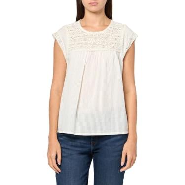 Imagem de Lucky Brand Top de concha com gola de renda, Tofu, XXG