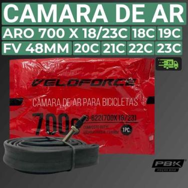 Imagem de Camara de Ar para Bicicletas Aro 700 X 18 23 FV 48mm Veloforce