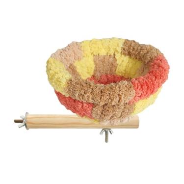 Imagem de Rrlihjgu Periquito Ninho, Ninho em Flanela para Pássaros Finch, Pequena Cama Quente de Ninhada, Poleiro de Acessórios para Aves para Calopsita, Canário, Arara, Grey Africano e Conure