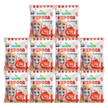 Imagem de Kit 10 Pipocas Anlife Salgada 65g - Tradicional Ou Bacon