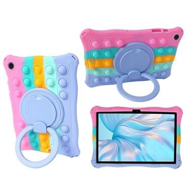 Imagem de Capa para tablet A9+ Plus para crianças, meninos e meninas, 27.9 cm 2023 (SM-X210/X216/X218), capa UFAINEI fofa Popit para tablet Samsung Galaxy A9+ com suporte e alça de ombro giratória de 360°, rosa