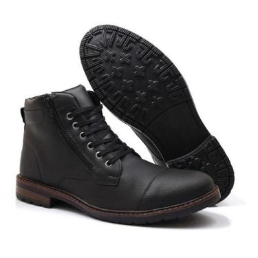 Imagem de Bota Masculina Pórtice Estilo Universitário Com Ziper - Avenue, Preto,