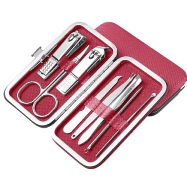 Imagem de Conjunto profissional de manicure - Kit de pedicure em aço inoxidável com alicate e cortador para paroníquia | Ferramentas para cuidados com as unhas em casa e salão, E
